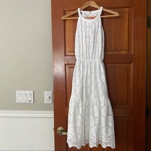 NWT Lilly Pulitzer XXS White Midi Floral Eyelet Dress Easter Bridal Bride